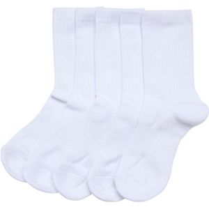 Urban Classics - Sport Socks Kids 5-Pack Sokken Kinderen - 27/30 - Wit