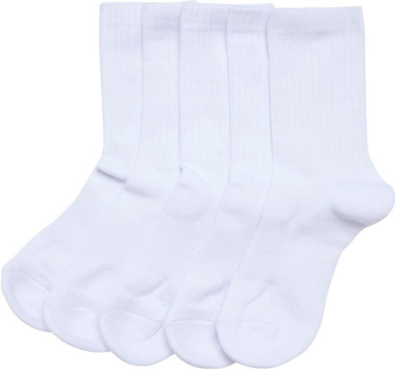 Urban Classics - Sport Socks Kids 5-Pack Sokken Kinderen - 27/30 - Wit