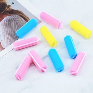 Allecto plus - Schuimspons haarrollers 2 cm - Zacht haar styling krulspelden - Thuisgebruik voor vrouwen en meisjes - 36 stuks (roze, geel, blauw)