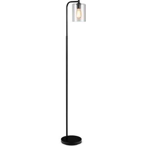 Vloerlamp - Industrieel - Staande lamp - Leeslamp - Stalamp - Modern Vloerlamp woonkamer - Staande lamp slaapkamer - Zwart - Ø25 x 168H cm