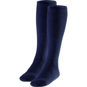 Heatkeeper - Kniekousen thermo heren - 2 x Paar - 41/46 - Marine Blauw - Thermosokken