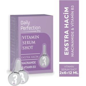 DP Daily Perfection PRO Vitamin Serum Shot No:3 | Extra Volume Haarserum | Met Niacinamide & Panthenol | Versterkt & Verdikt Haar | Voor Meer Volume & Vitaliteit | 2x6 ml Ampullen | Professionele Haarbehandeling Thuis | Geschikt voor Alle Haartypes