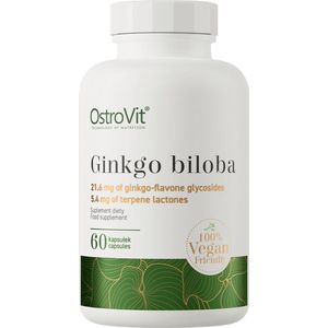OstroVit - Supplementen - Veganistisch - Ginkgo Biloba - 60 VEGE Capsules - Laboratorium getest kwaliteit!