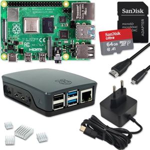 Starter Kit voor Raspberry Pi 4 met 8 GB RAM en 64GB Micro SD-kaart