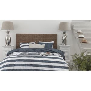 Riviera Maison Lindy Lines Dekbedovertrek - Tweepersoons - 200x200/220 - Marineblauw
