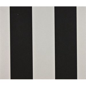 Dutch Wallcoverings - Vliesbehang blokstreep zwart/wit