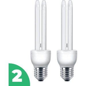 Sidef - Spiraal Spaarlamp E27 - Warm Wit Licht - 11W - 2 stuks