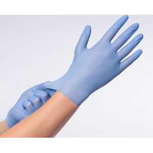Soft Nitril blauwe handschoenen voor persoonlijke en medische bescherming - Maat L (large) – 100 stuks