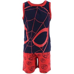 Marvel Spiderman Pyjama - Shortama - Navy/Rood - Maat 104 (104 cm - tot 4 jaar)