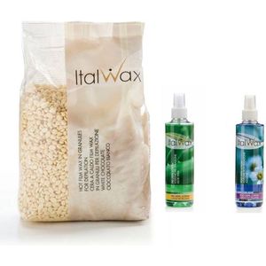 ItalWax Witte Chocolade Wax Starter Set - Complete Wax-Startset voor Thuisgebruik