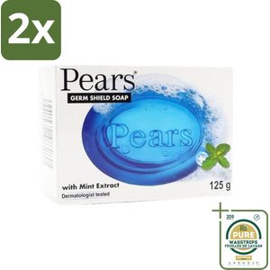 Pears - Zeep - Transparant - Mint - Zacht - 125 Gr - Voordeelverpakking - 2 stuks - Zeep - Zeep transparant