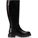 Wonders - A-4304 - Laarzen - Zwart - Met Craqueleffect - Casual