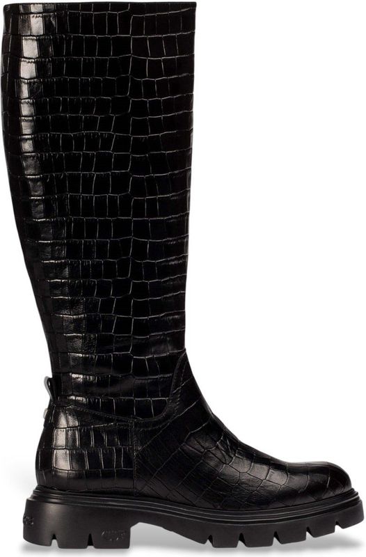 Wonders - A-4304 - Laarzen - Zwart - Met Craqueleffect - Casual