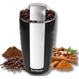 Beper Koffiemolen - Elektrische Koffiemolen - Koffiebonen Maler - Kruidenmolen - Coffee Grinder - Zwart