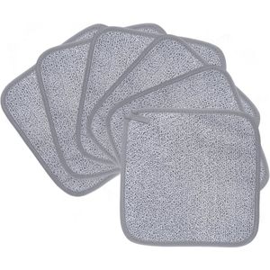 Hypoallergene make-up remover en gezichtsreinigingsdoeken - 6 stuks, 20x20 cm, grijs