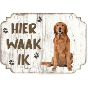 Waakbord | Hier Waak Ik: Golden Retriever