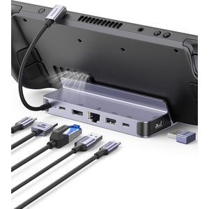 USB C Docking Station - Ethernet, HDMI, VGA, USB 3.0 - Compatibel met MacBook, Surface, Dell, HP, Lenovo Laptops