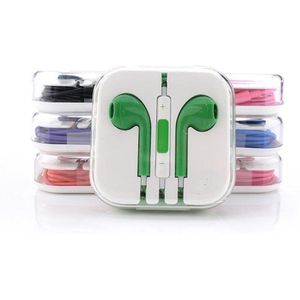 Hoofdtelefoon - 3.5 mm aux aansluiting - Oortelefoon met Microfoon - Koptelefoonaansluiting - Stereo - Groen