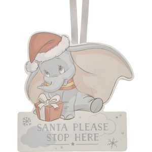Disney - Kersthanger - Dombo - ‘Santa Please Stop Here’