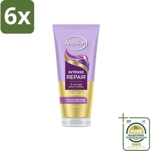 Andrélon – Haarmasker WOW – Intense Repair – 180 ml - Voordeelverpakking - 6 stuks - Haarkracht - Haartype