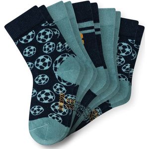 SCHIESSER - Stars - Huissokken - Nachtblauw/Smaragd - 5 Pack