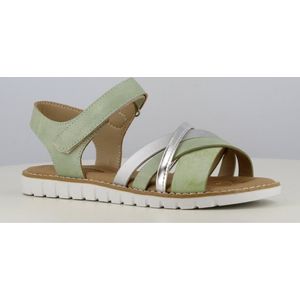 Topway comfort sandalen voor dames - mintgroen - klittenband sluiting - maat 40