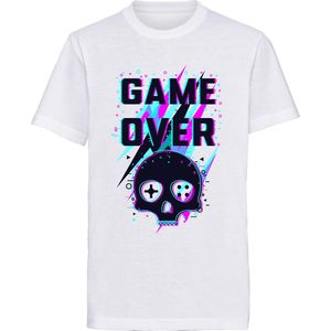 Game Over - T-shirt kinderen - Maat 140 (9 - 10 jaar)