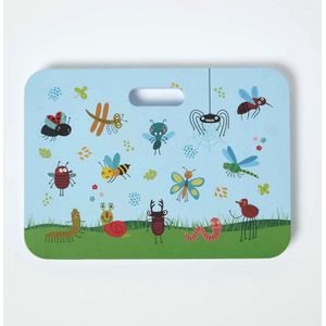 Homescapes tuin knielkussen voor kinderen, kleurrijk met draagbeugel