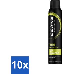 SYOSS - Pure Fresh Droogshampoo - Shampoo - Langdurige Styling - 200ml - Bulkverpakking - 10 stuks