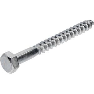 Houtdraadbout M8x80 per 25 gegalvaniseerd