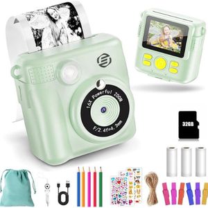 Equivera Kindercamera met Foto Printer - Kindercamera - Printcamera - Digitale Camera Kinderen - Speelgoed Camera