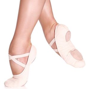 Balletschoenen met Splitzool - Roze Elastisch Canvas - Professionele Balletschoen - So Danca SD16 - Maat 39