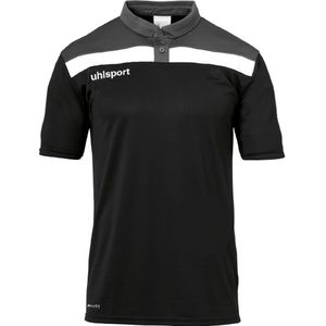 Uhlsport Offense Polo Shirt Zwart-Antraciet-Wit