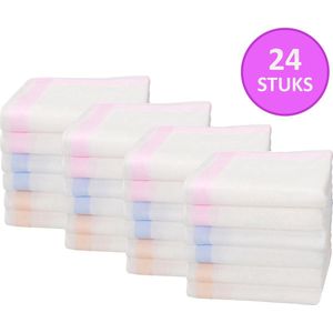 Sorprese Zakdoeken - Emma - zakdoeken dames - 24 zakdoeken - Italiaans katoen - herbruikbare zakdoek - Cadeau