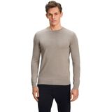 FALKE Basic New Merino Crew Neck elegante klassieker wol trui heren beige - maat S