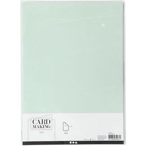 Gekleurd Karton, pastel groen, A4, 210x297 mm, 210 gr, 10 vel/ 1 doos | Knutselpapier | Knutselkarton