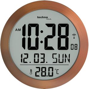 Technoline WS 8038 - Digitale Radiogestuurde Wandklok / Tafelklok - Thermometer - Datum