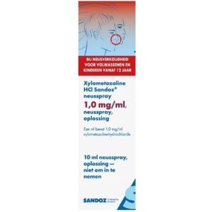 Sandoz Neusspray Xylometazoline 1.0mg/ml - 1 x 10 ml