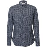 Shirt - Slim-fit - Katoenen Overhemd - Met All-over Minimale Print