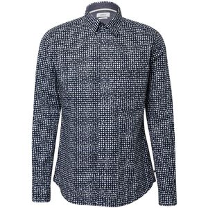 Shirt - Slim-fit - Katoenen Overhemd - Met All-over Minimale Print