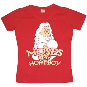 Hybris Damen Moses Is My Homeboy Girly T-Shirt SH-5-10913-Poly Red-S
