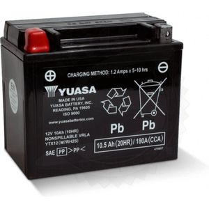 YUASA motor gel accu - 12V 10Ah - onderhoudsvrij -YTX12