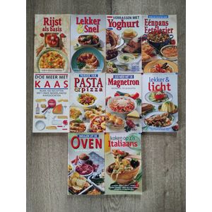 Het Nederlands Zuivelbureau Lekker- Makkelijk - Snel Klaar 10 Kookboekjes 1 - Rijst als Basis 2 - Parade van Pasta en Pizza 3 - Lekker en Snel 4 - Verrassen met Yoghurt 5 - Eenpans Eetplezier 6 - Doe Meer met Kaas 7 - Doe Meer met de Magnetron 8 - Le