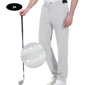 Bovista Golfbroek Heren - Golfkleding - Golfen - Golf Accessoires - Nette Pantalon - Lichtgrijs XS - Maat 44