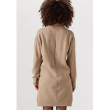 Object Objjuno Re O-neck Knit Dress Dames - Jurk - Beige - Maat S