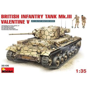 MiniArt British Infantry Tank Mk.III Valentine V w/Crew  + Ammo by Mig lijm