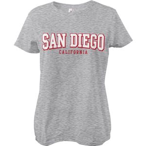 San Diego California Girly Tee Damen T-Shirt Heather-Grey-XL