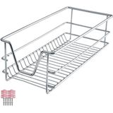 Uitschuifbaar Telescopisch keukenrek - voor o.a. keukenkast - 30 cm breed - 402014