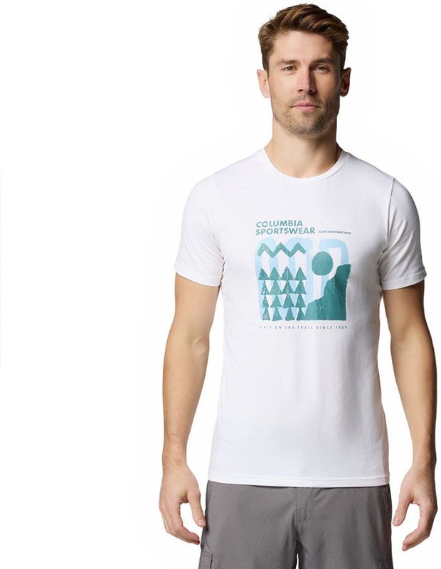 Columbia Sun Trek™ Graphic T-shirt Met Korte Mouwen Wit M Man