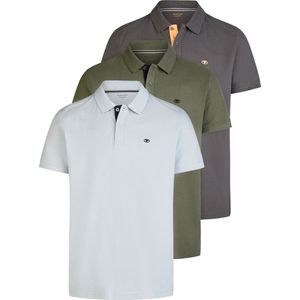 Tom Tailor - Poloshirt - Veelkleurig - 3-Pack - Regular Fit - 100% Katoen